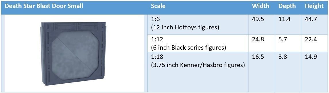 Death Star Blast Door small - 1-6 scale Hottoys  3D print model_24