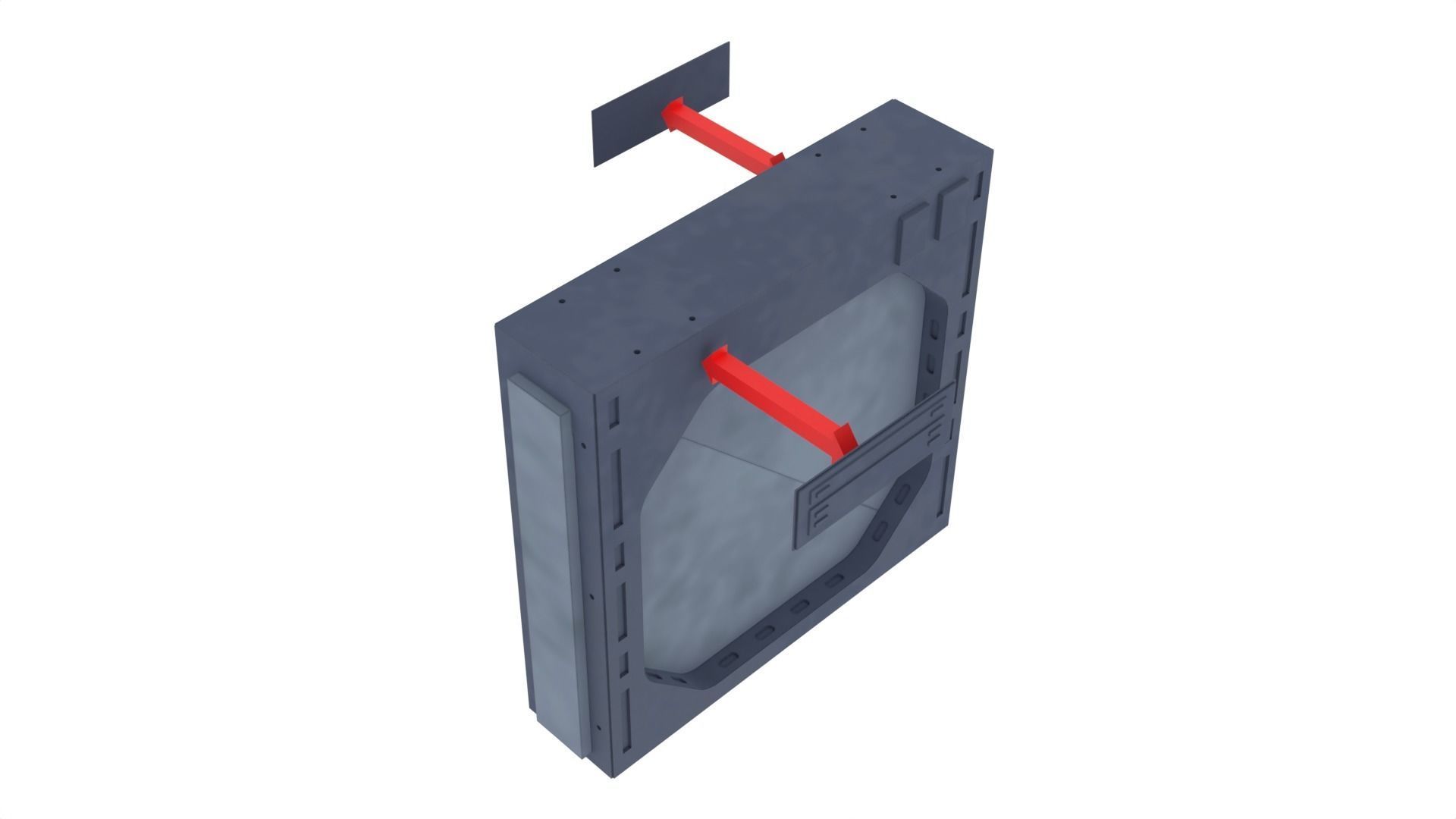 Death Star Blast Door small - 1-6 scale Hottoys  3D print model_19