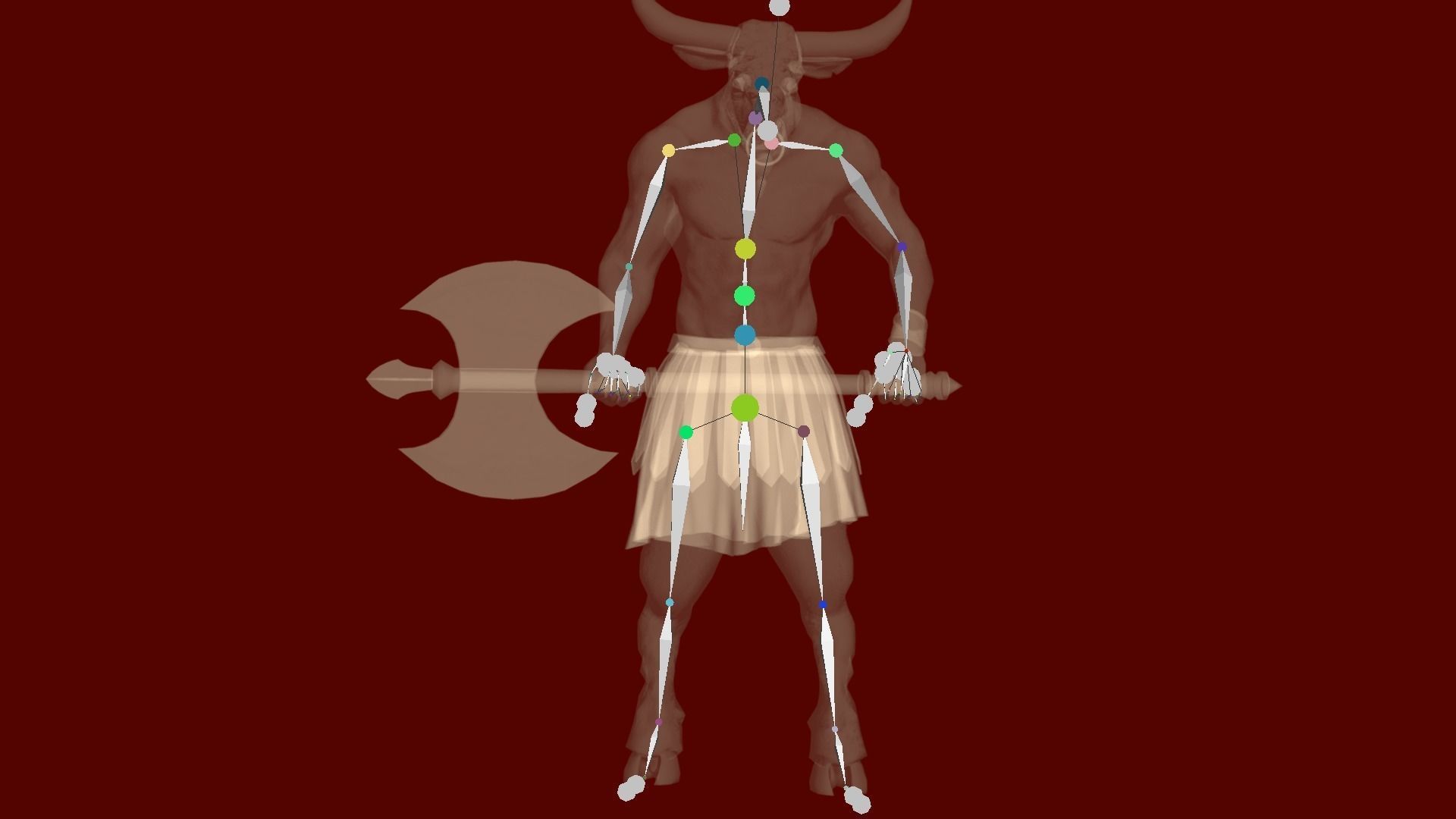 Minotaur Low-poly 3D model_17