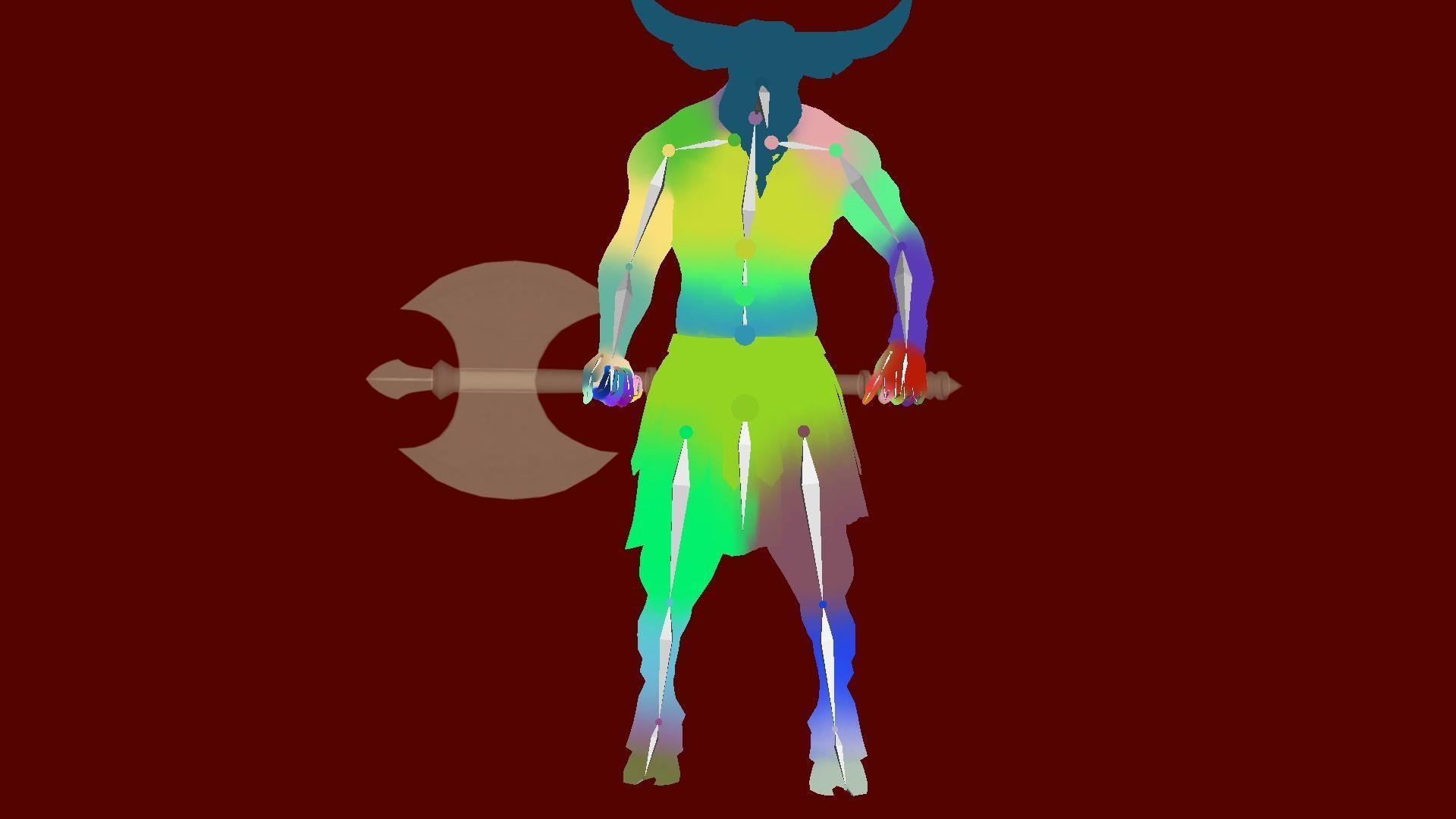 Minotaur Low-poly 3D model_18
