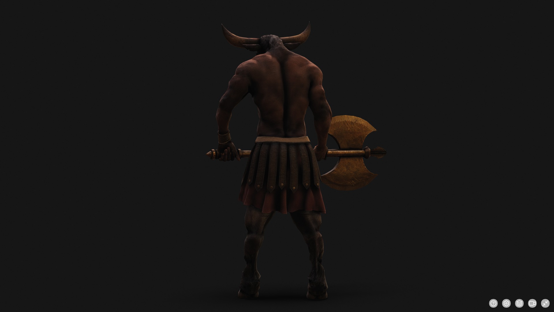 Minotaur Low-poly 3D model_8