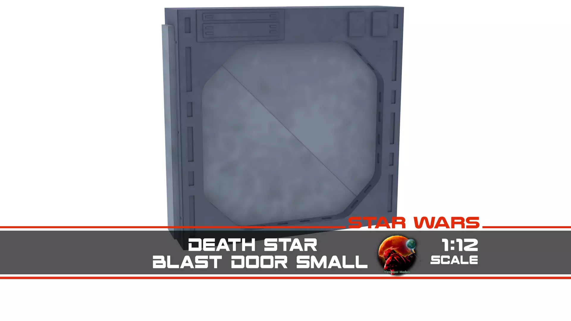 Death Star Blast Door small - 1-12 scale Blackseries  3D print model_0