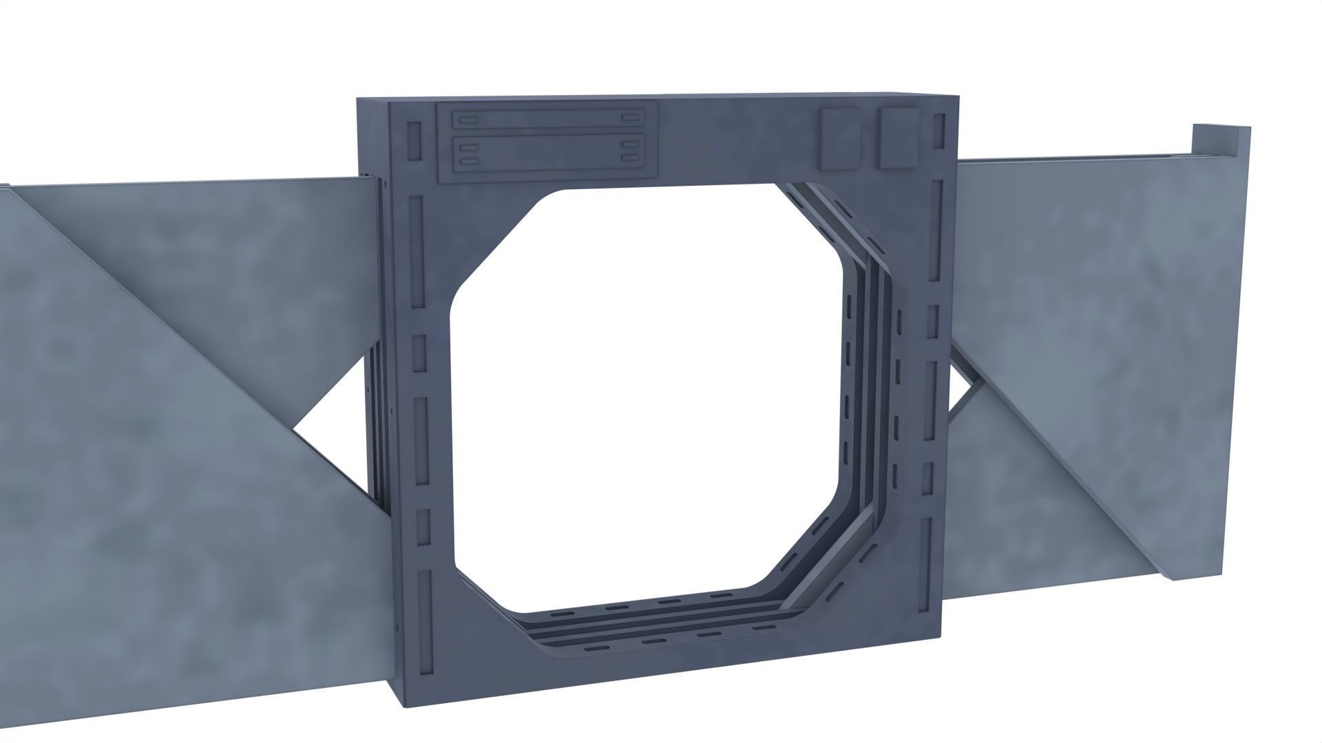 Death Star Blast Door small - 1-12 scale Blackseries  3D print model_7