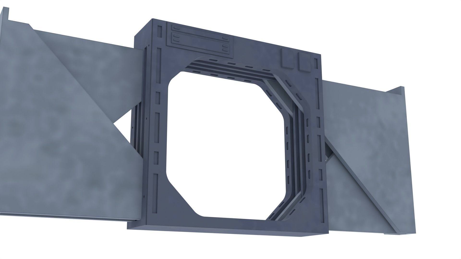 Death Star Blast Door small - 1-12 scale Blackseries  3D print model_11