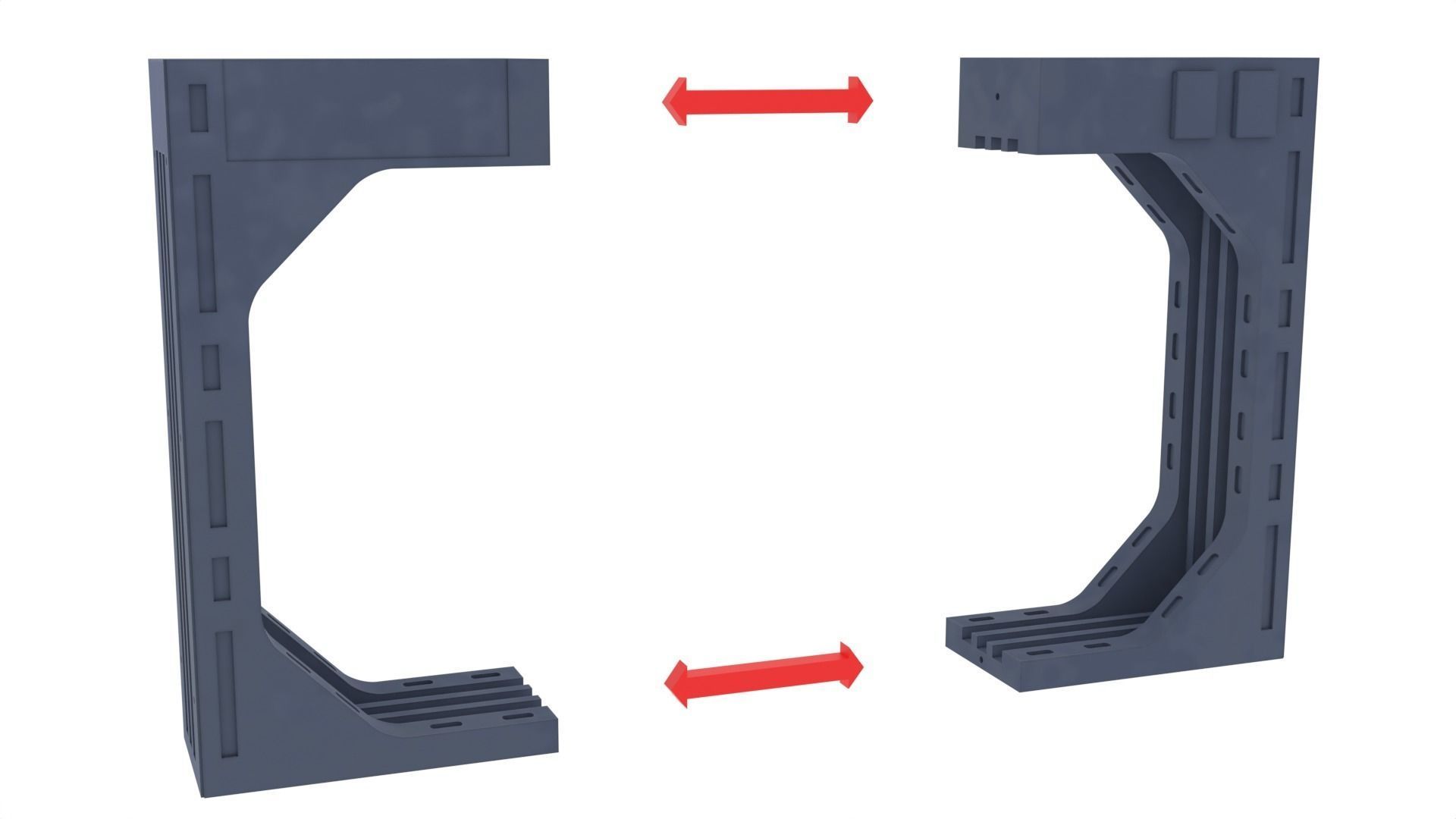 Death Star Blast Door small - 1-12 scale Blackseries  3D print model_17