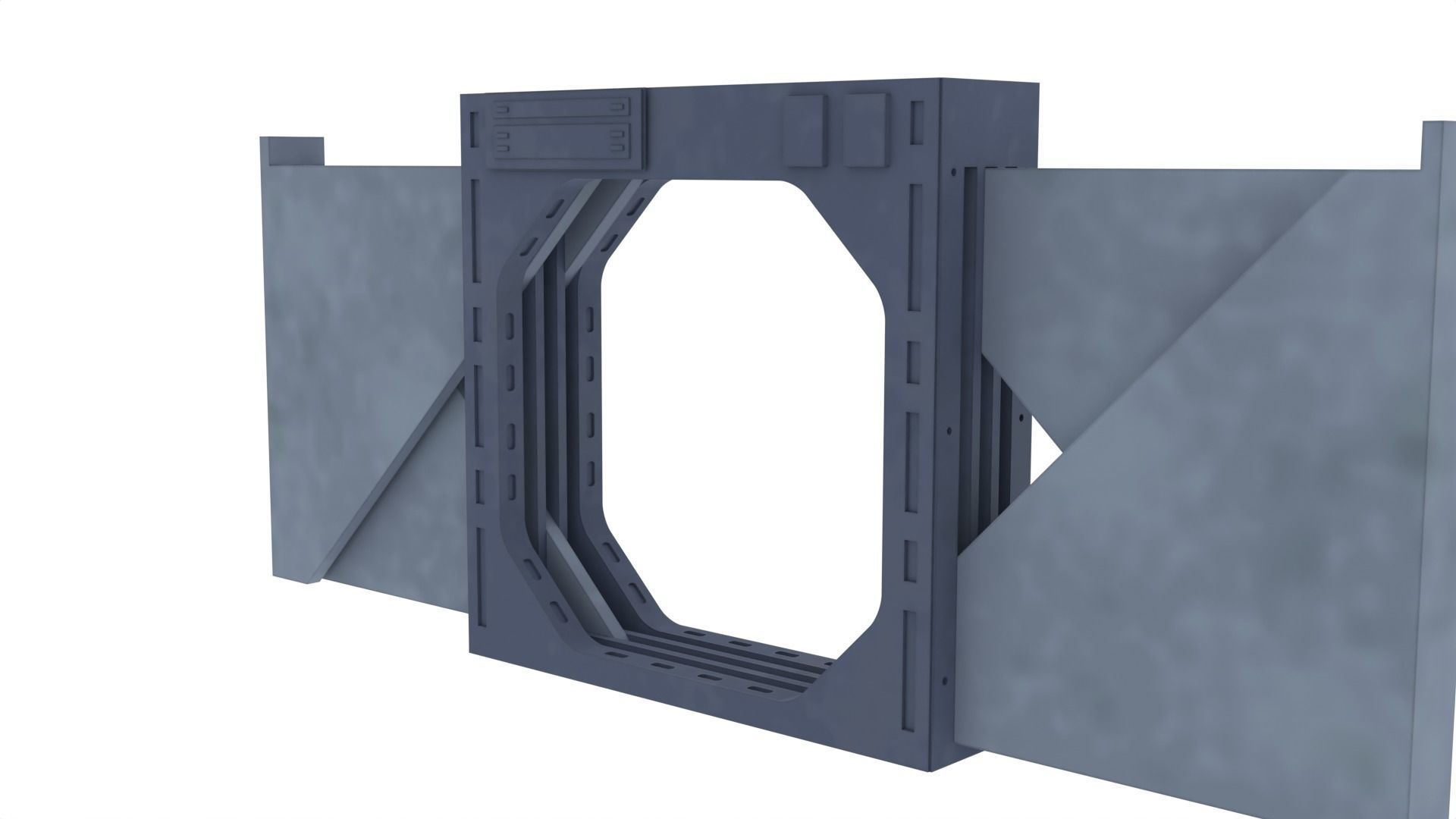 Death Star Blast Door small - 1-12 scale Blackseries  3D print model_9