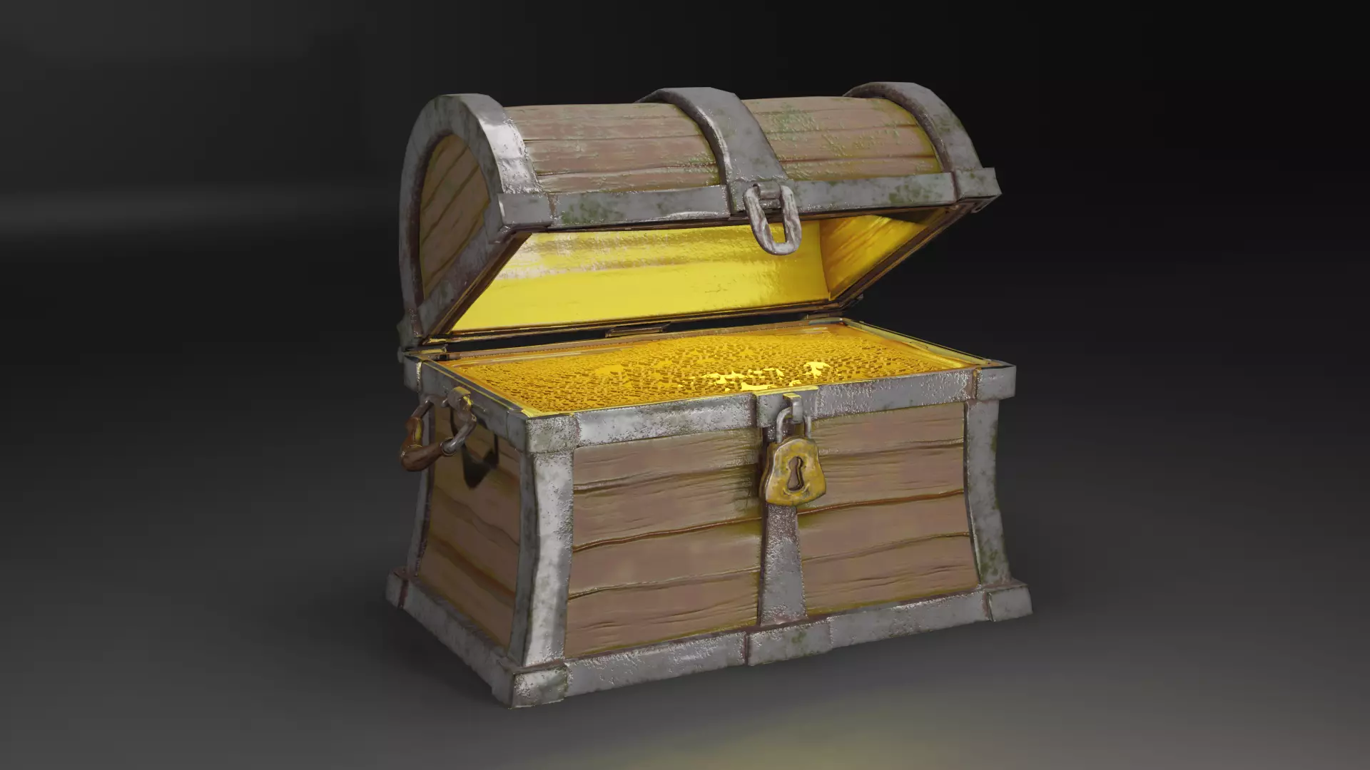 Treasure Chest Low-poly 3D model