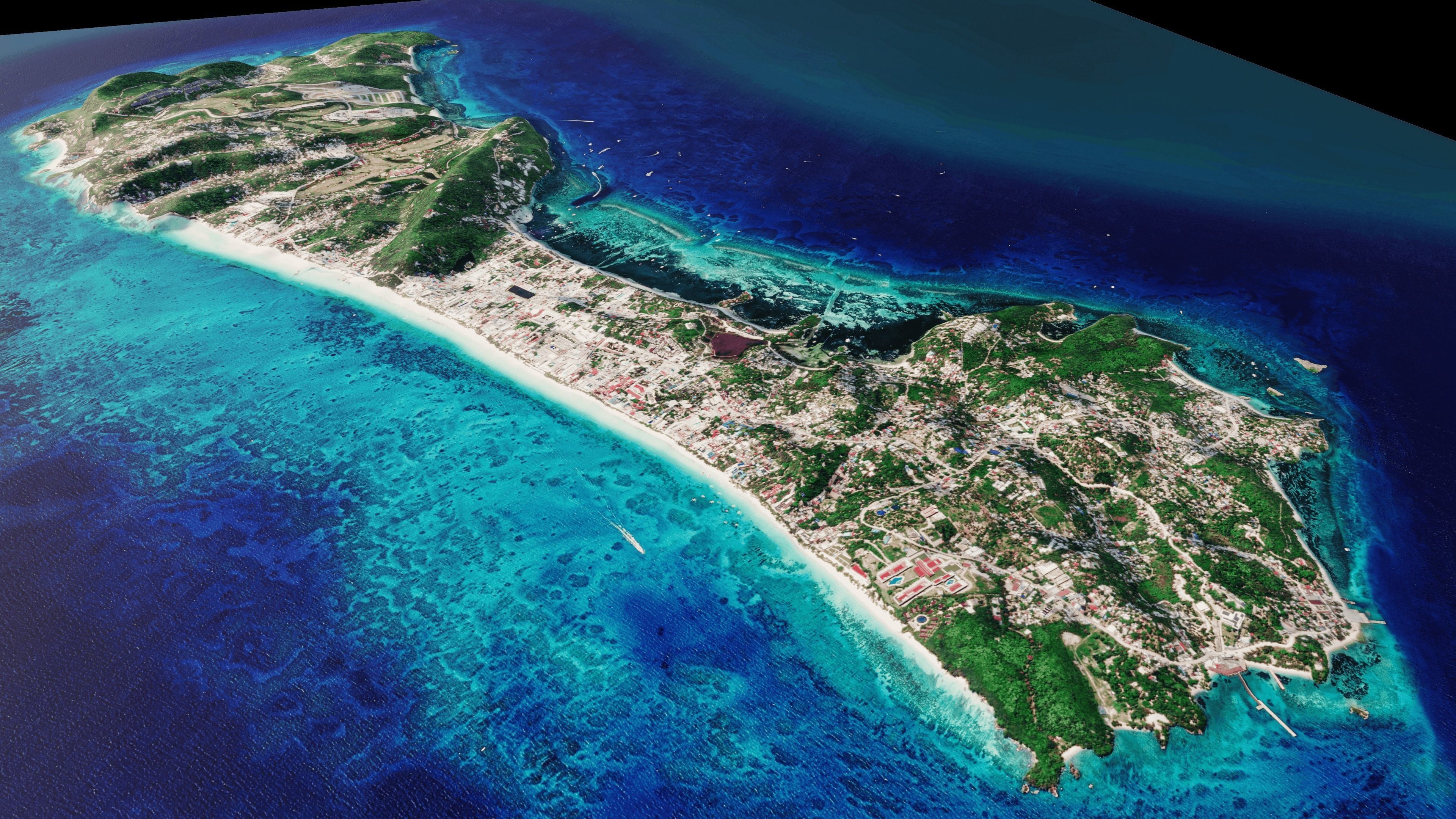 Tropical island terrain 3d model 3D model_5