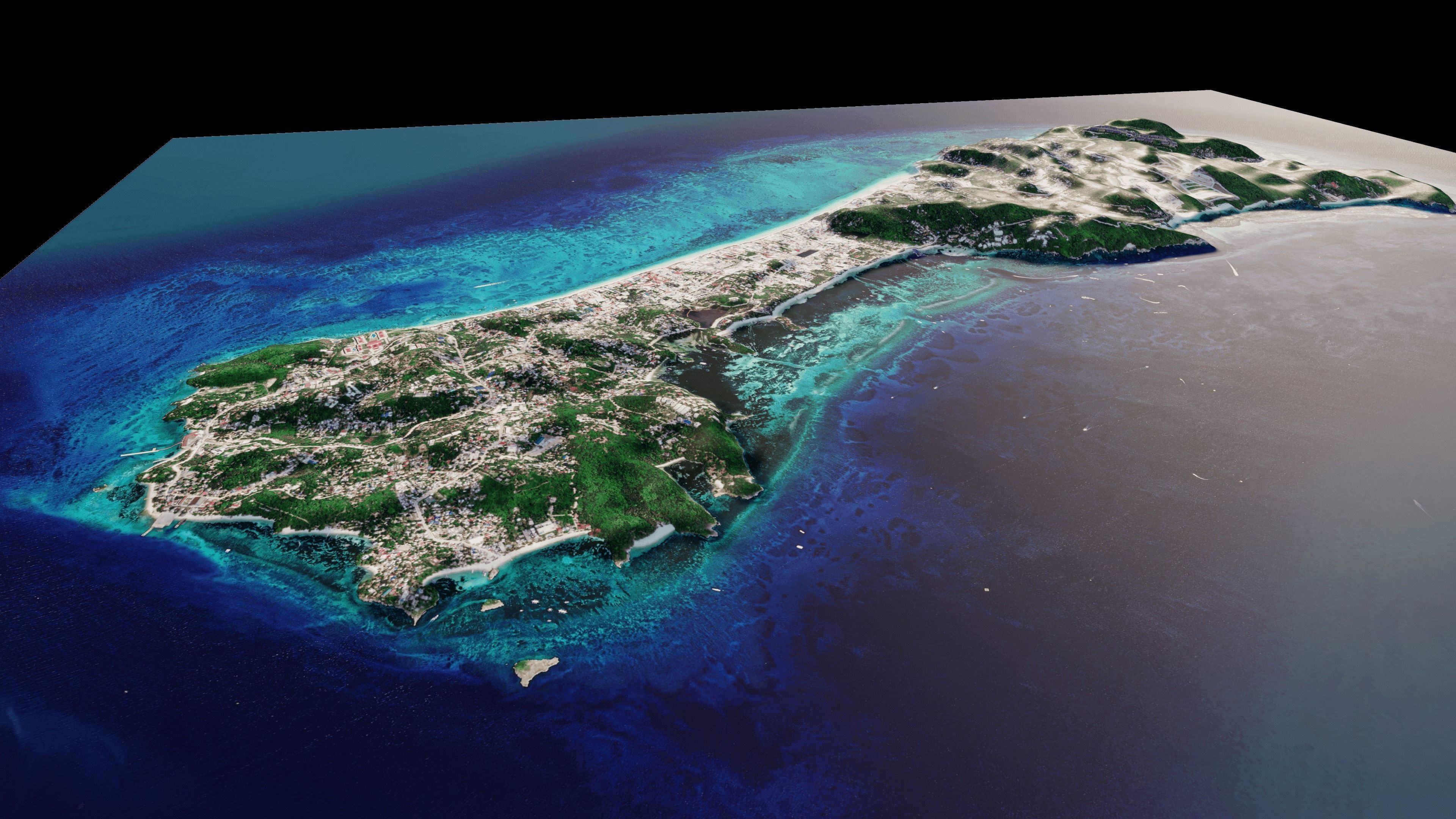 Tropical island terrain 3d model 3D model_7