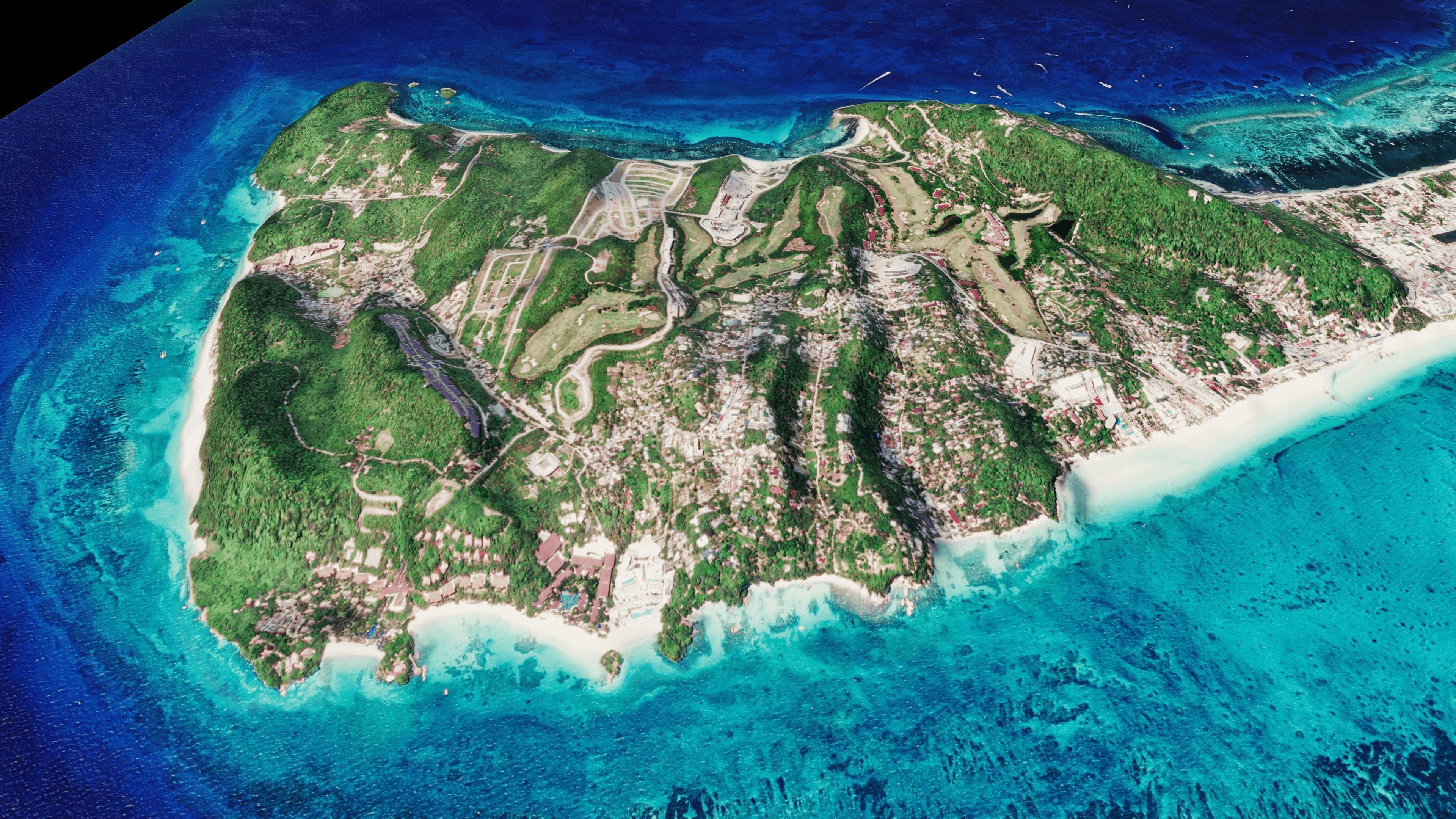 Tropical island terrain 3d model 3D model_4