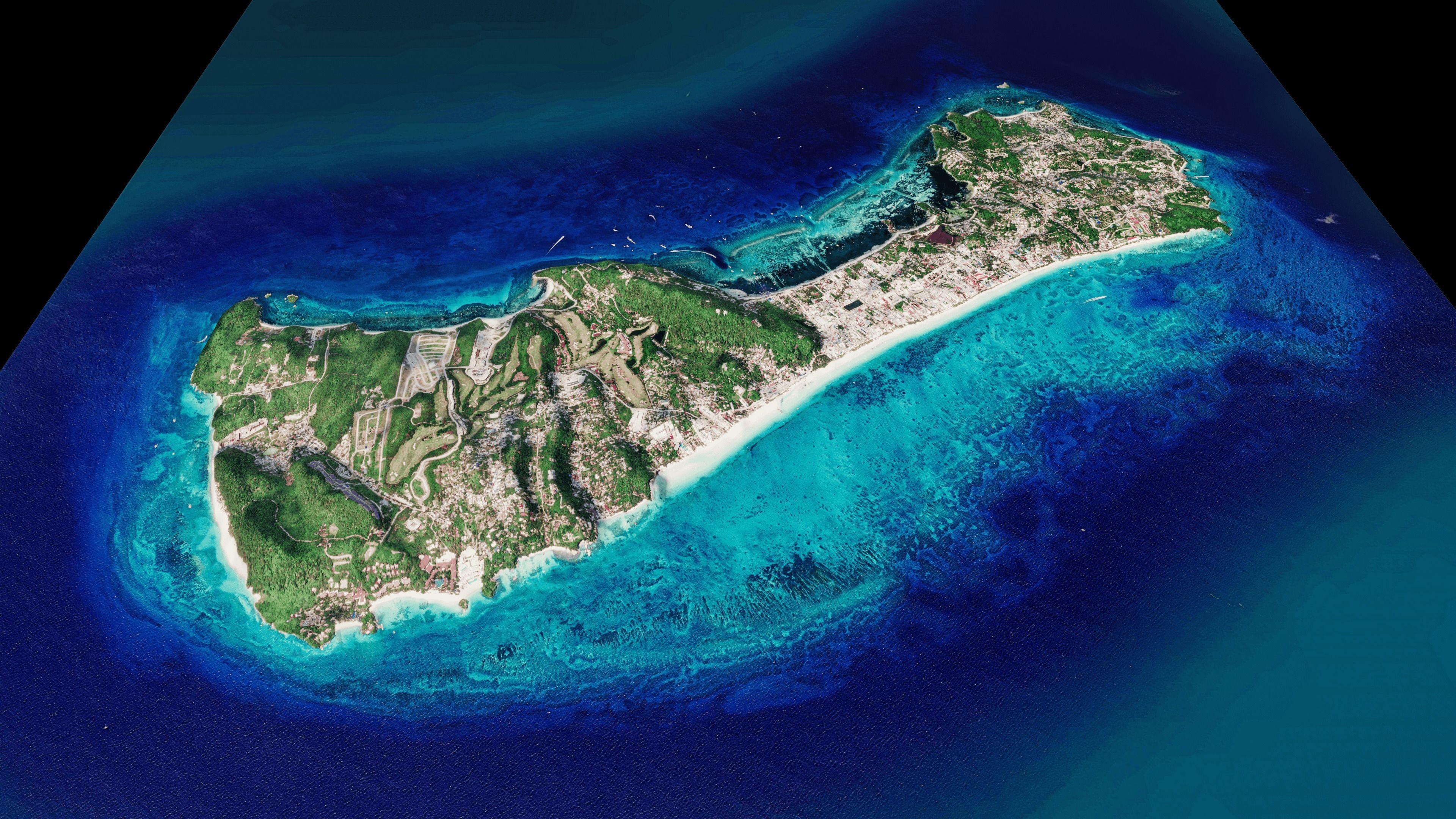 Tropical island terrain 3d model 3D model_1