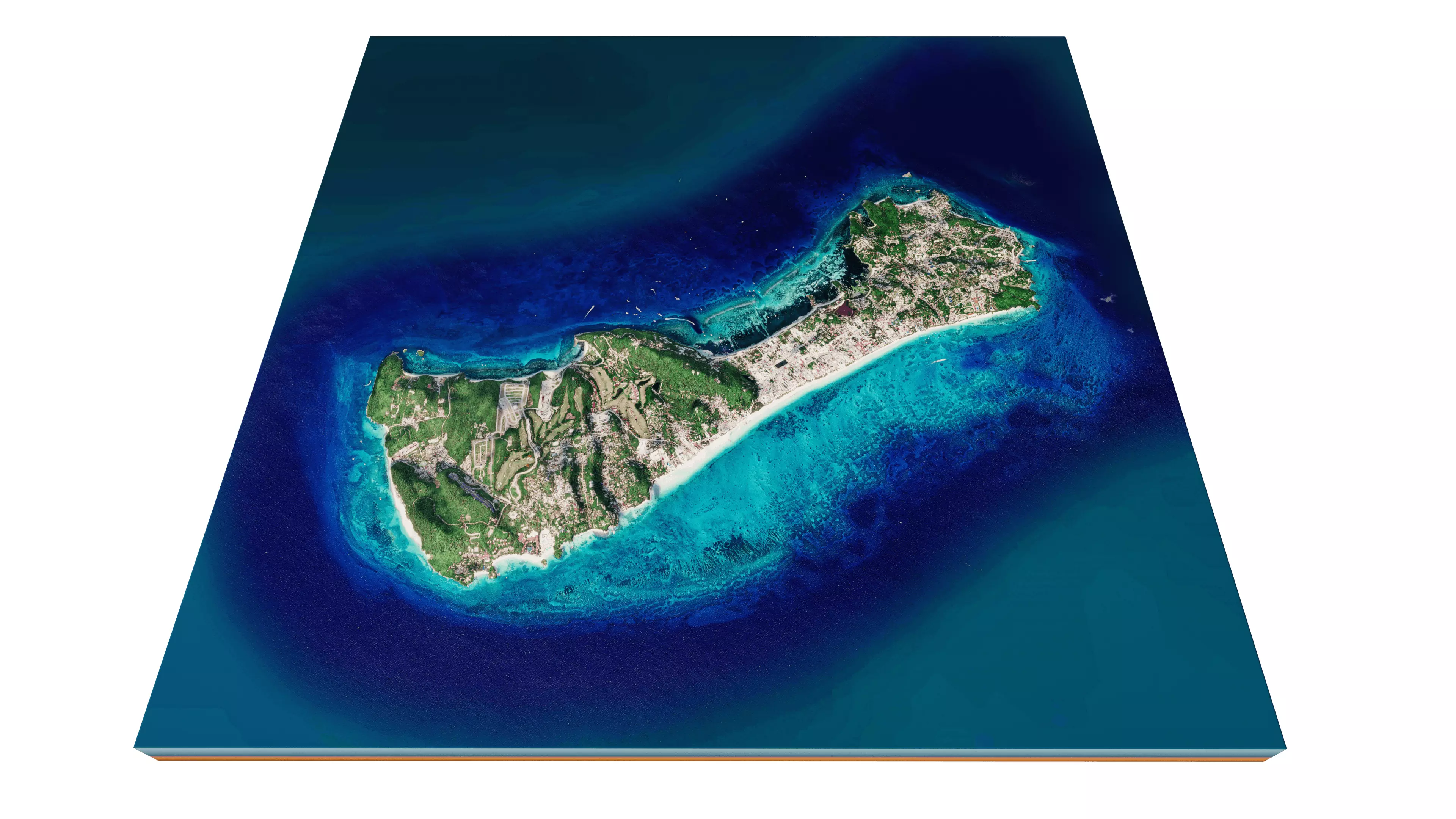 Tropical island terrain 3d model 3D model_0