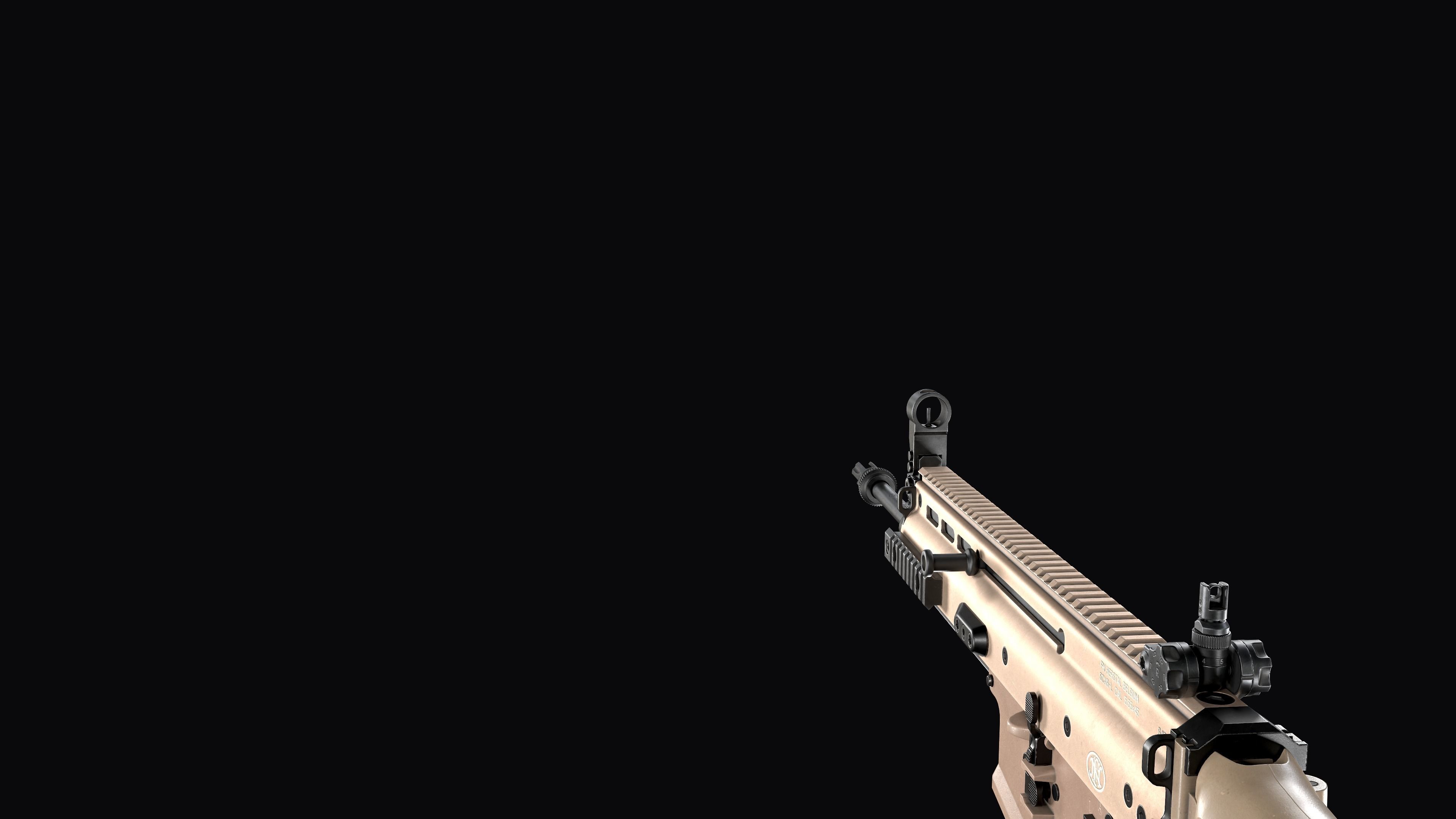 modular assault rifle FN SCAR-L mk 16 Low-poly 3D model_22