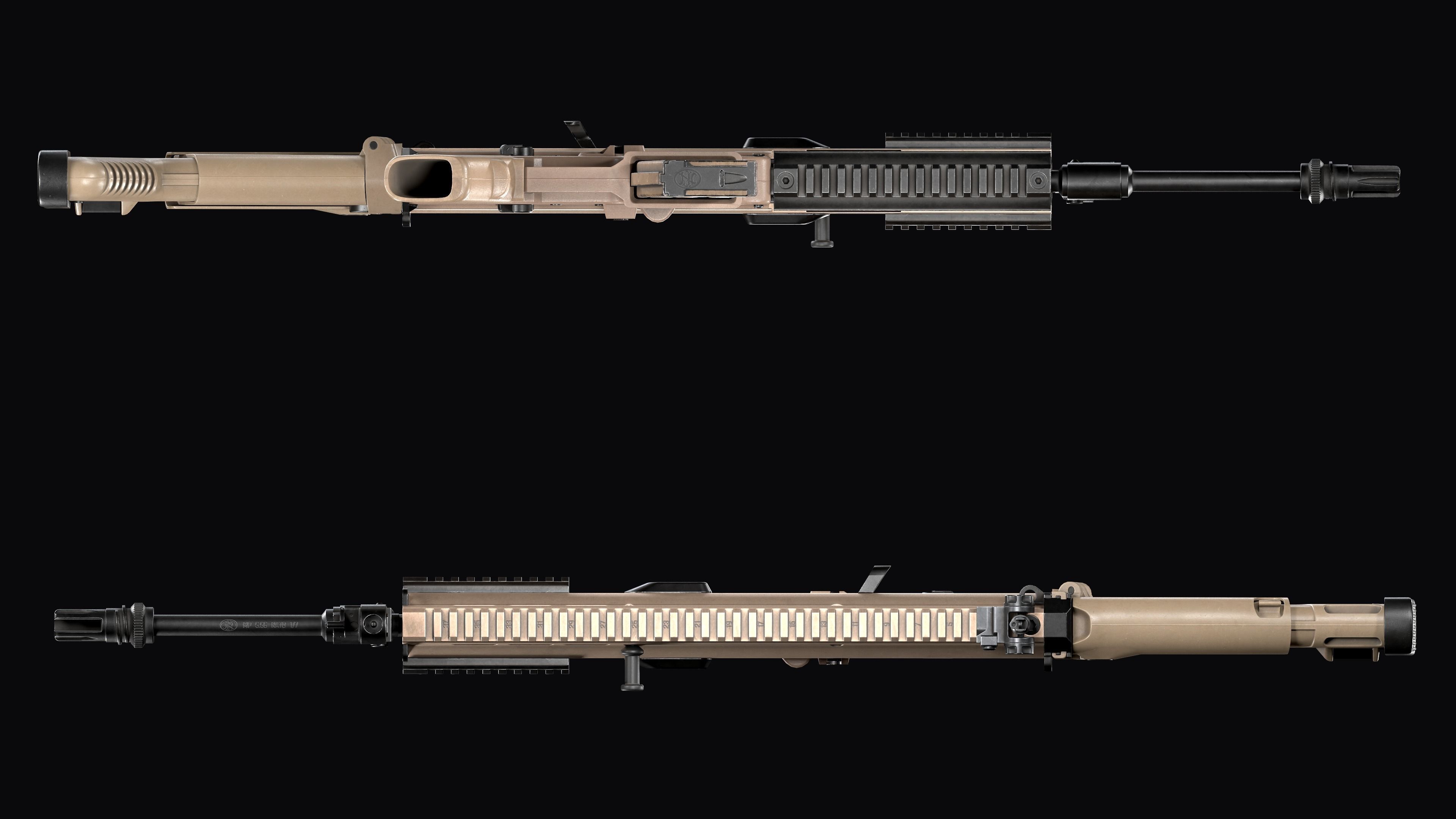 modular assault rifle FN SCAR-L mk 16 Low-poly 3D model_26