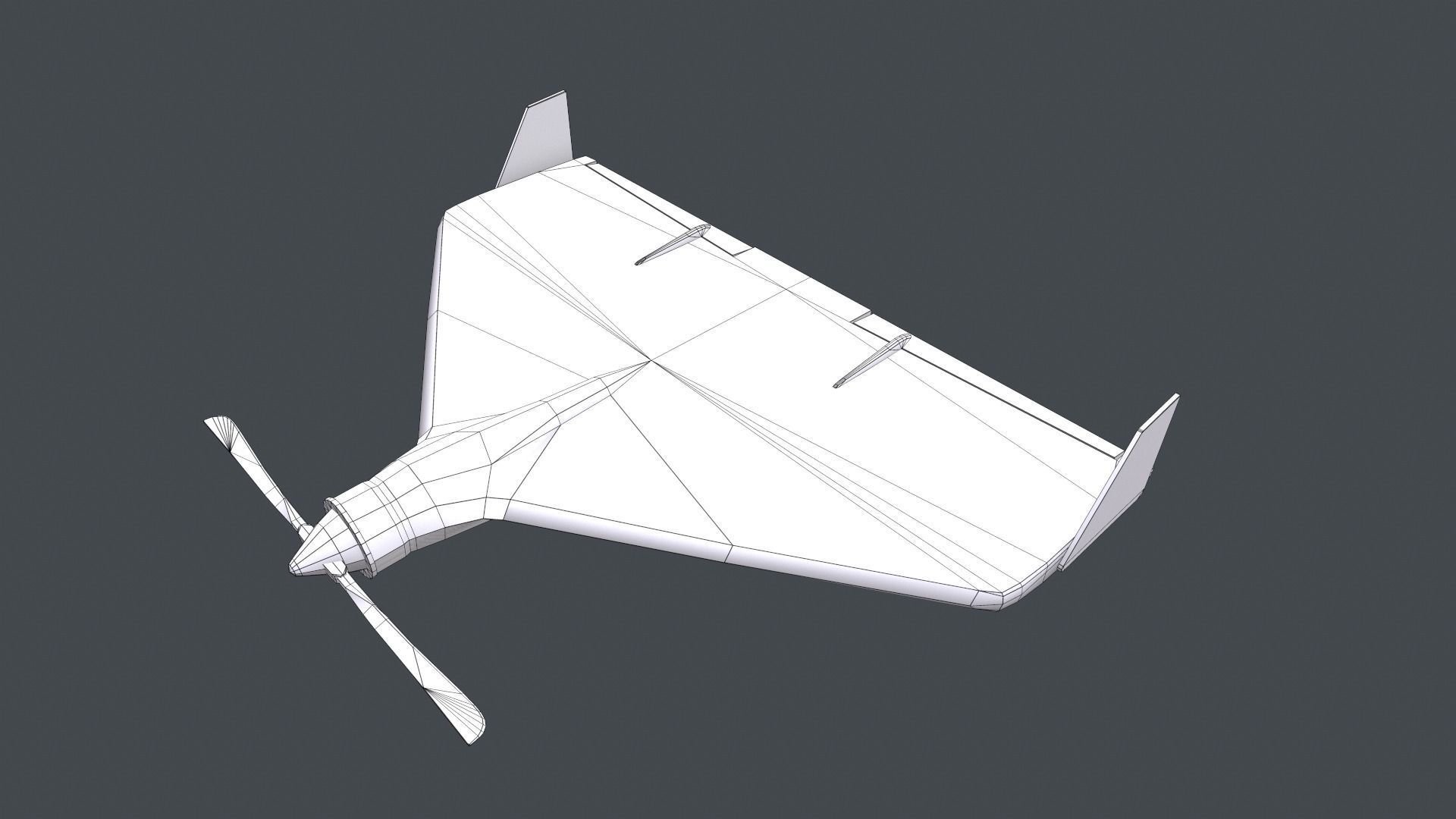 Dron low poly 3d model Free low-poly 3D model_7