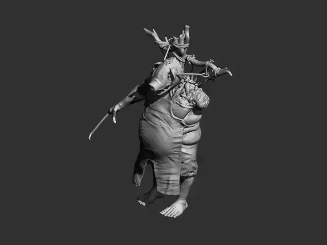 Hunt Showdown Butcher Boss Fanart 3D Print Model STL 3D print model