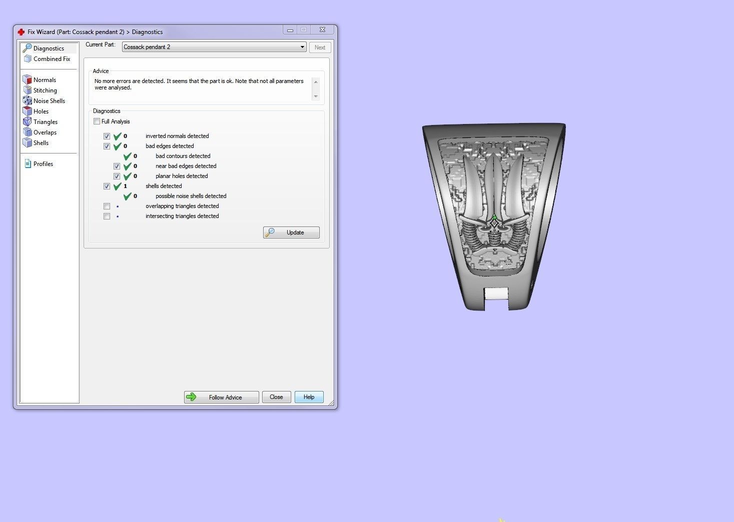 Pendant Cossack of free Ukraine 3D print model_5