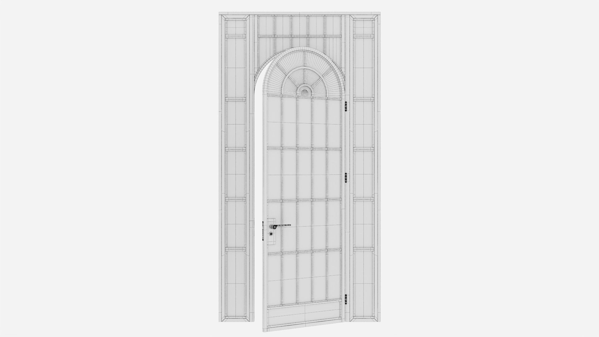 Aluminium door 330 3D model_6