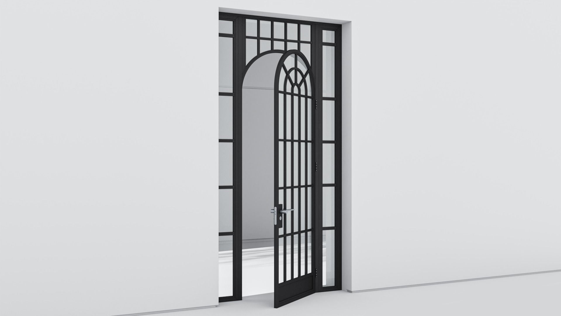 Aluminium door 330 3D model_3