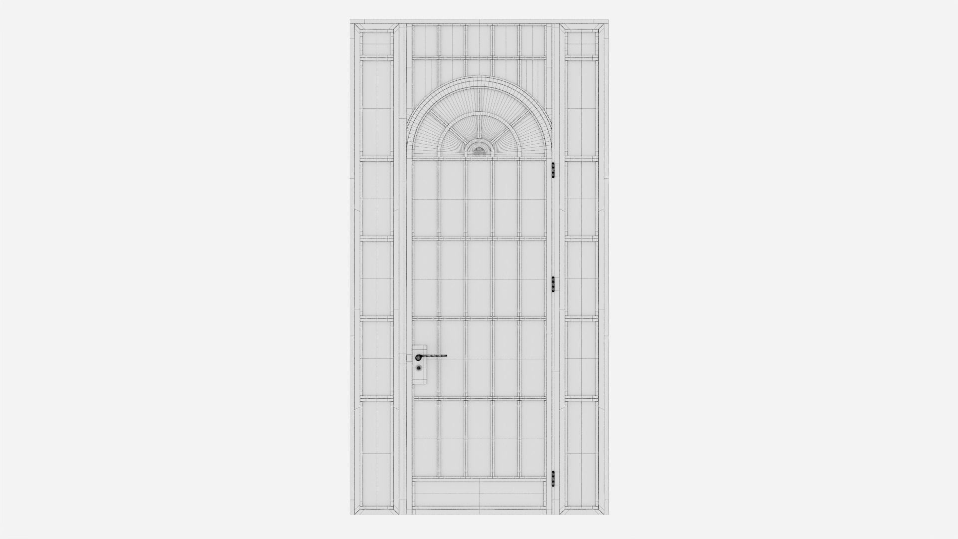 Aluminium door 330 3D model_5