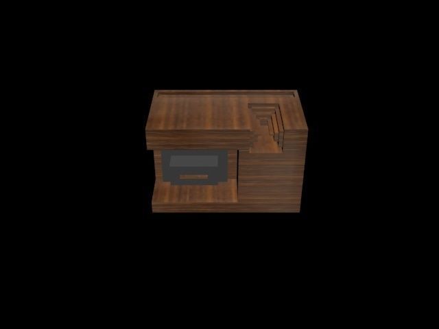 Isometric Modern Table Lowpoly Low-poly 3D model_5