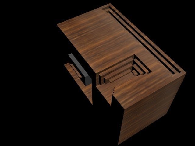 Isometric Modern Table Lowpoly Low-poly 3D model_19