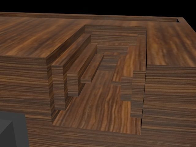 Isometric Modern Table Lowpoly Low-poly 3D model_1