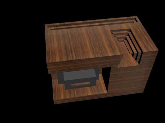 Isometric Modern Table Lowpoly Low-poly 3D model_18