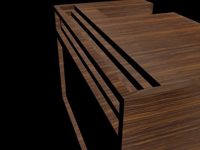 Isometric Modern Table Lowpoly Low-poly 3D model_21