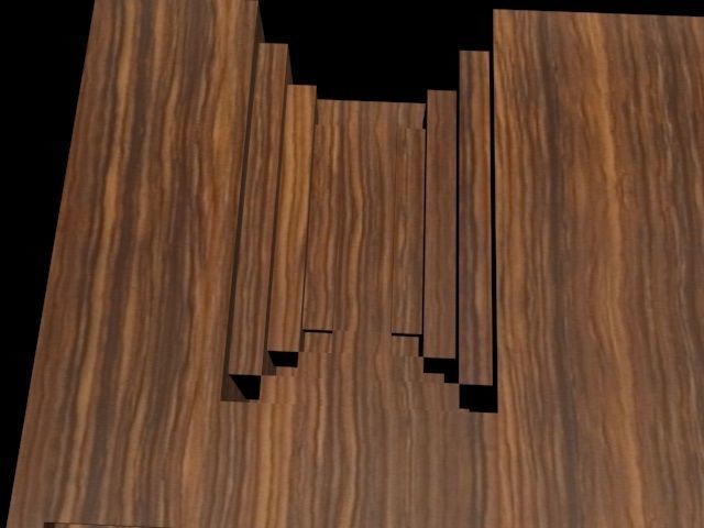 Isometric Modern Table Lowpoly Low-poly 3D model_3