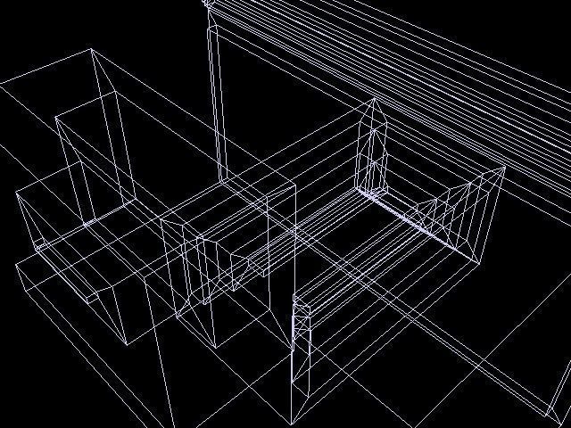 Isometric Modern Table Lowpoly Low-poly 3D model_10