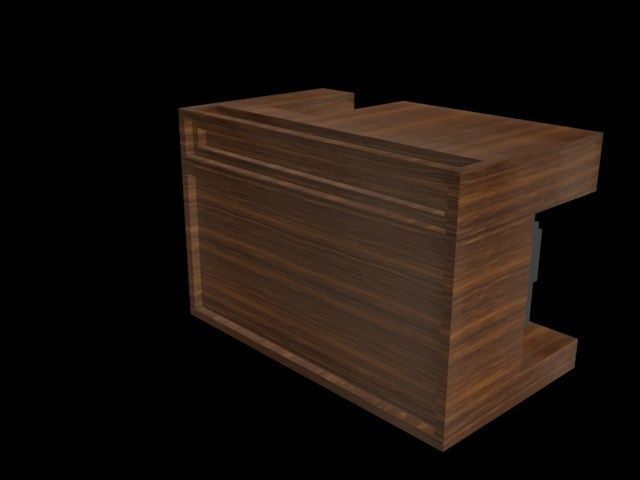 Isometric Modern Table Lowpoly Low-poly 3D model_11