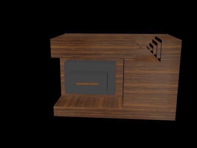 Isometric Modern Table Lowpoly Low-poly 3D model_17