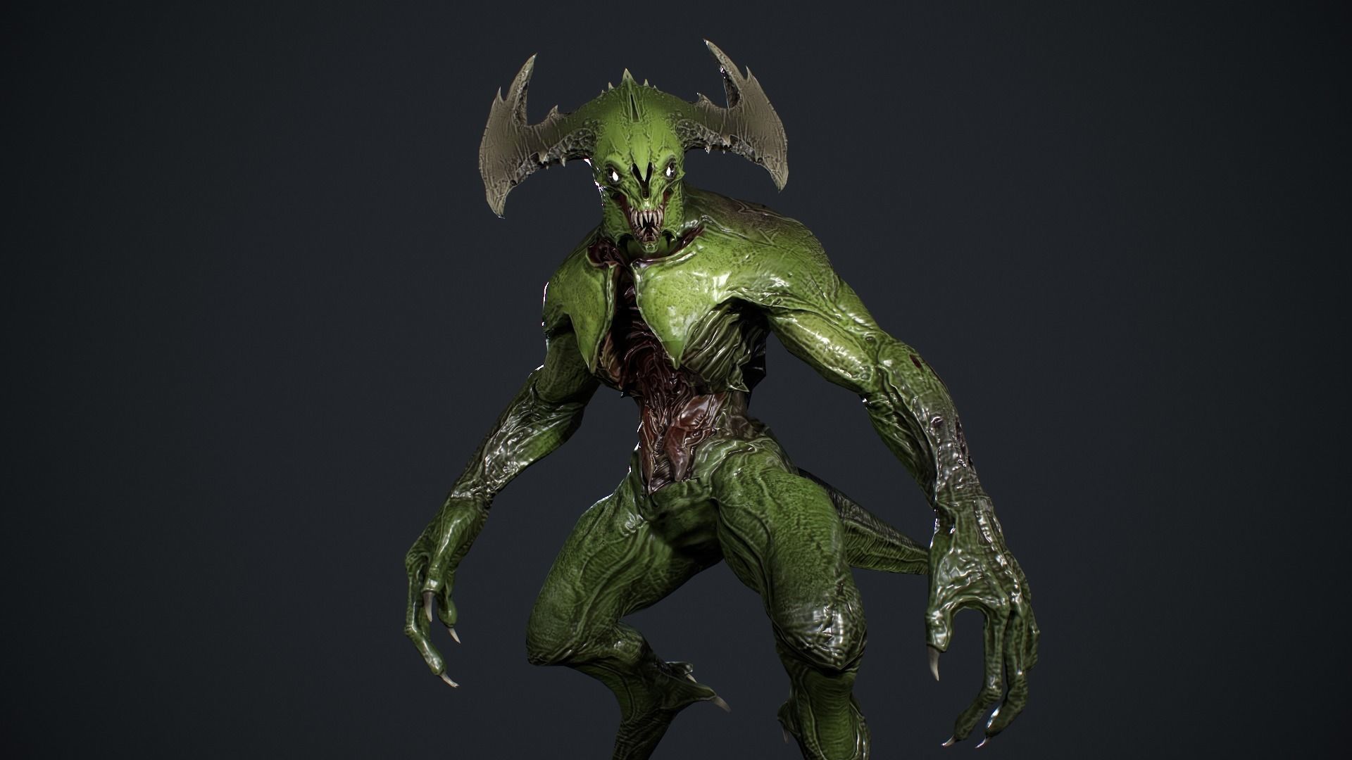 Demon Character 3 Low-poly 3D model_11