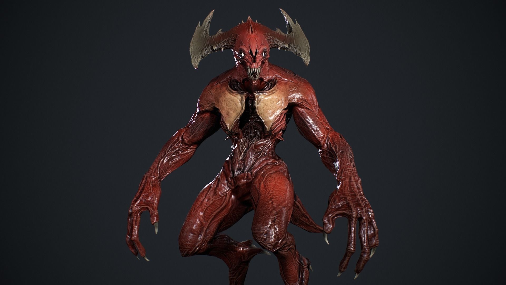 Demon Character 3 Low-poly 3D model_17
