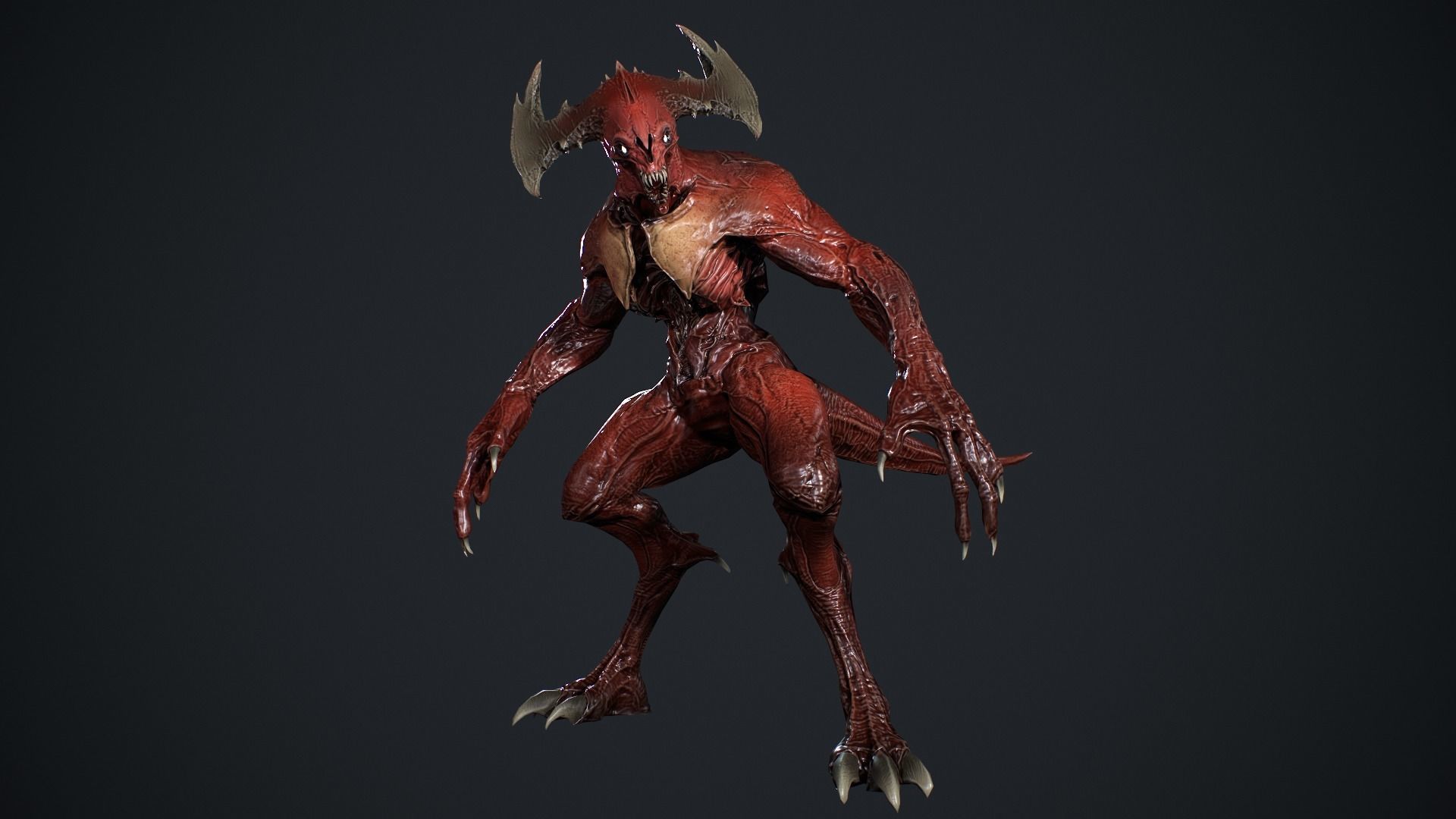 Demon Character 3 Low-poly 3D model_14