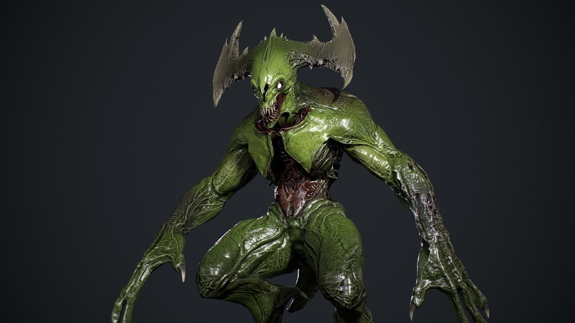 Demon Character 3 Low-poly 3D model_16