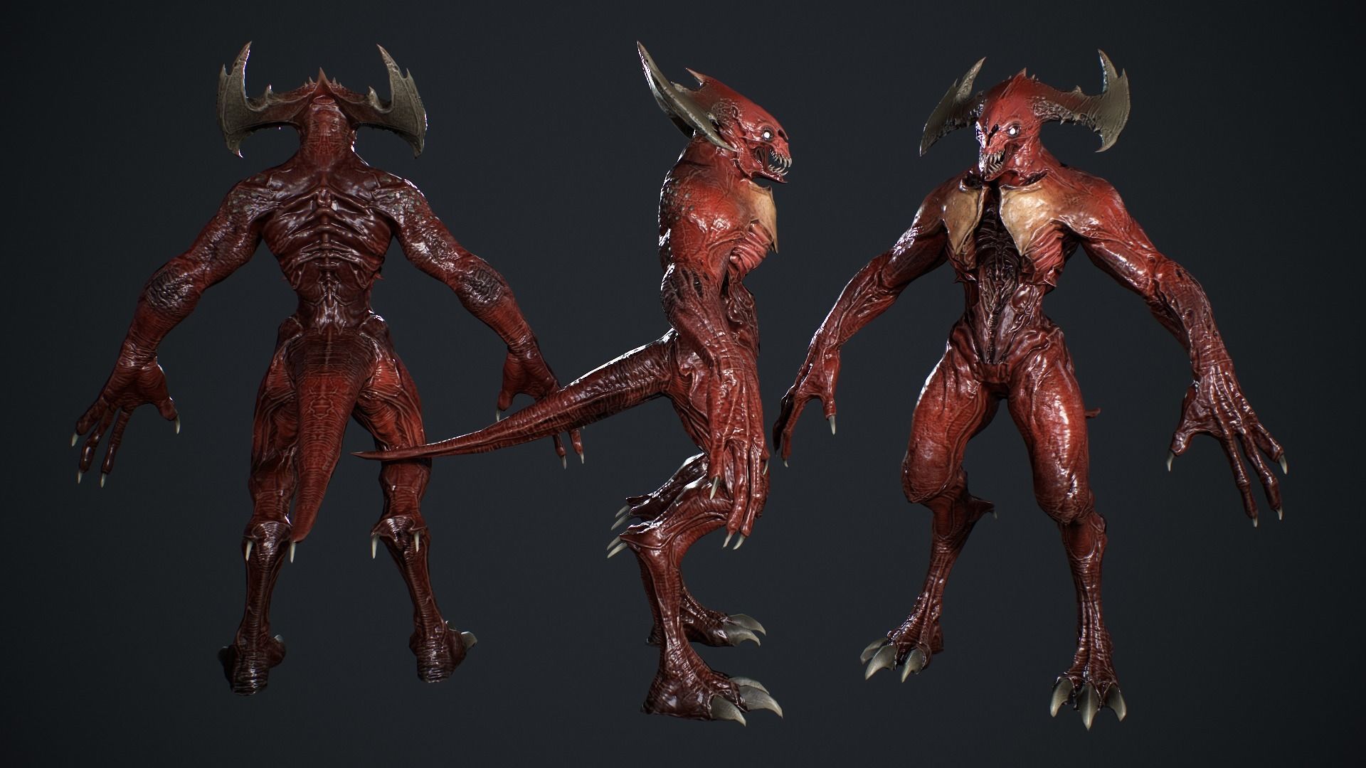 Demon Character 3 Low-poly 3D model_9