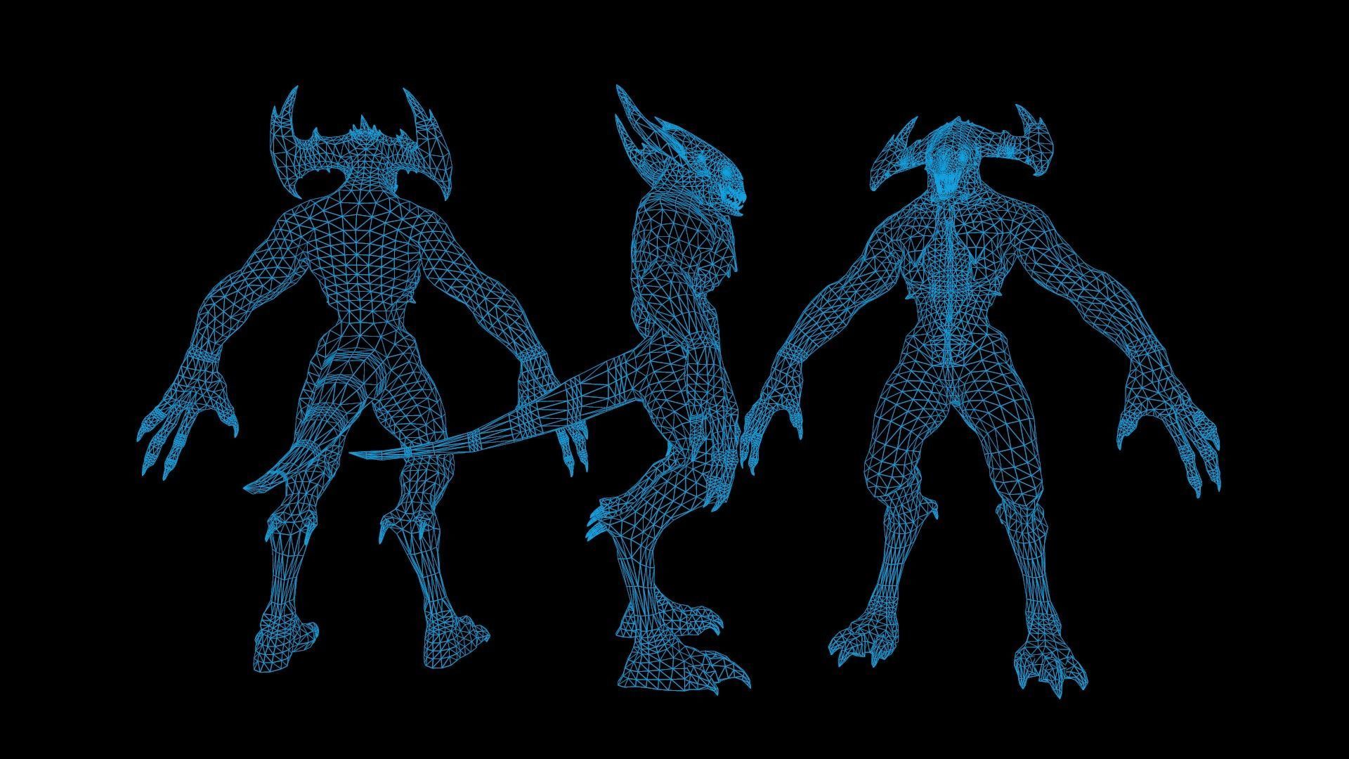 Demon Character 3 Low-poly 3D model_10