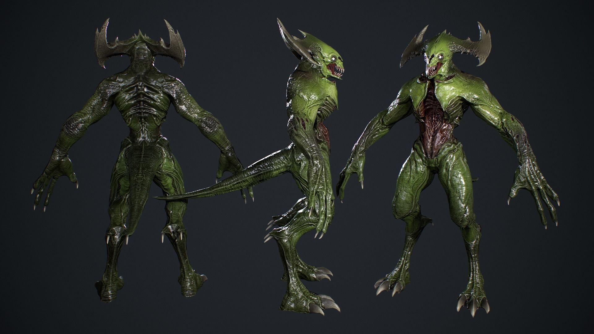 Demon Character 3 Low-poly 3D model_8