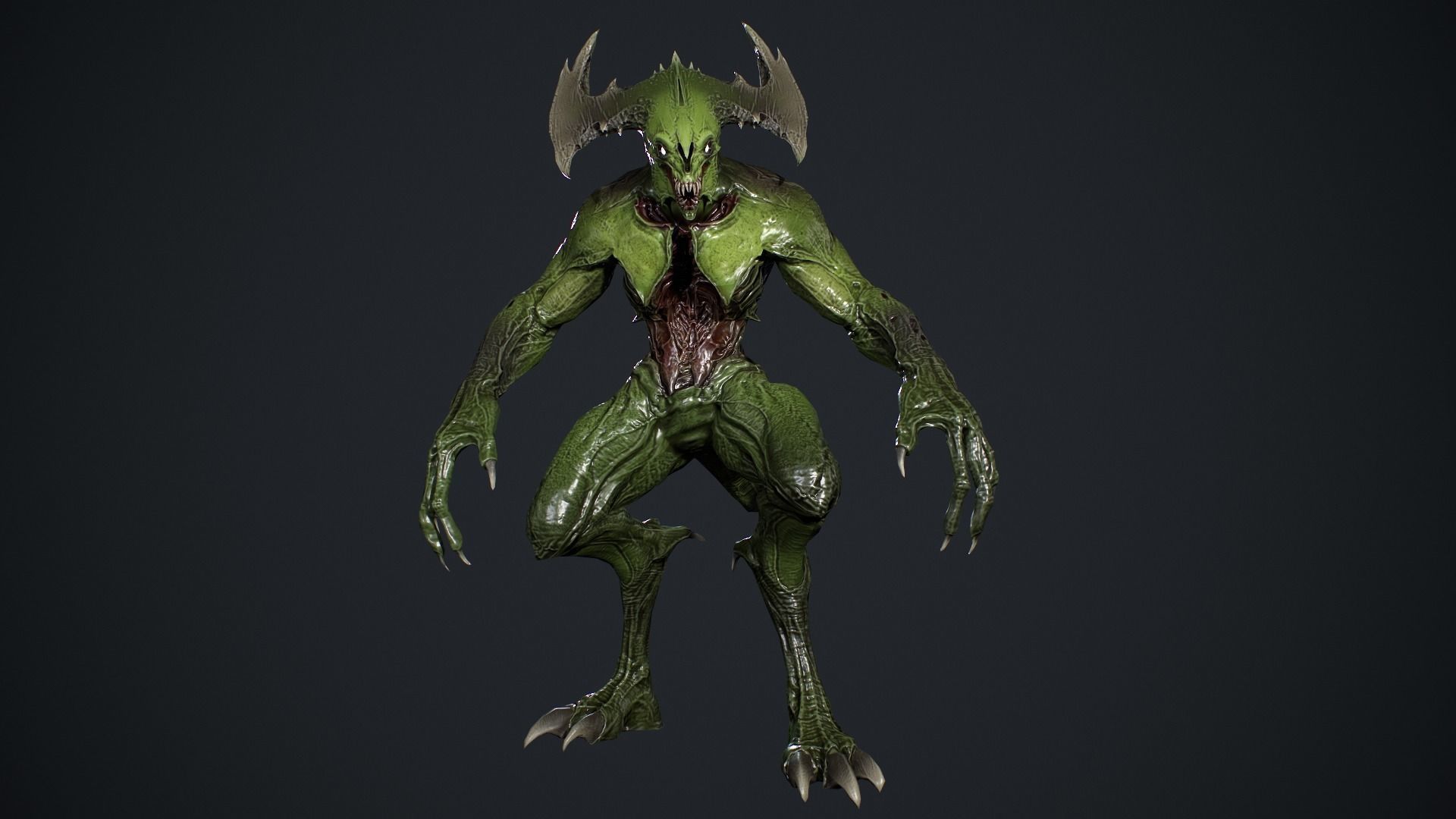 Demon Character 3 Low-poly 3D model_13