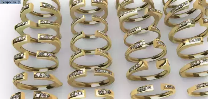 Various Ring Shanks 45 Jewelry Findings with Gem Accent on Side