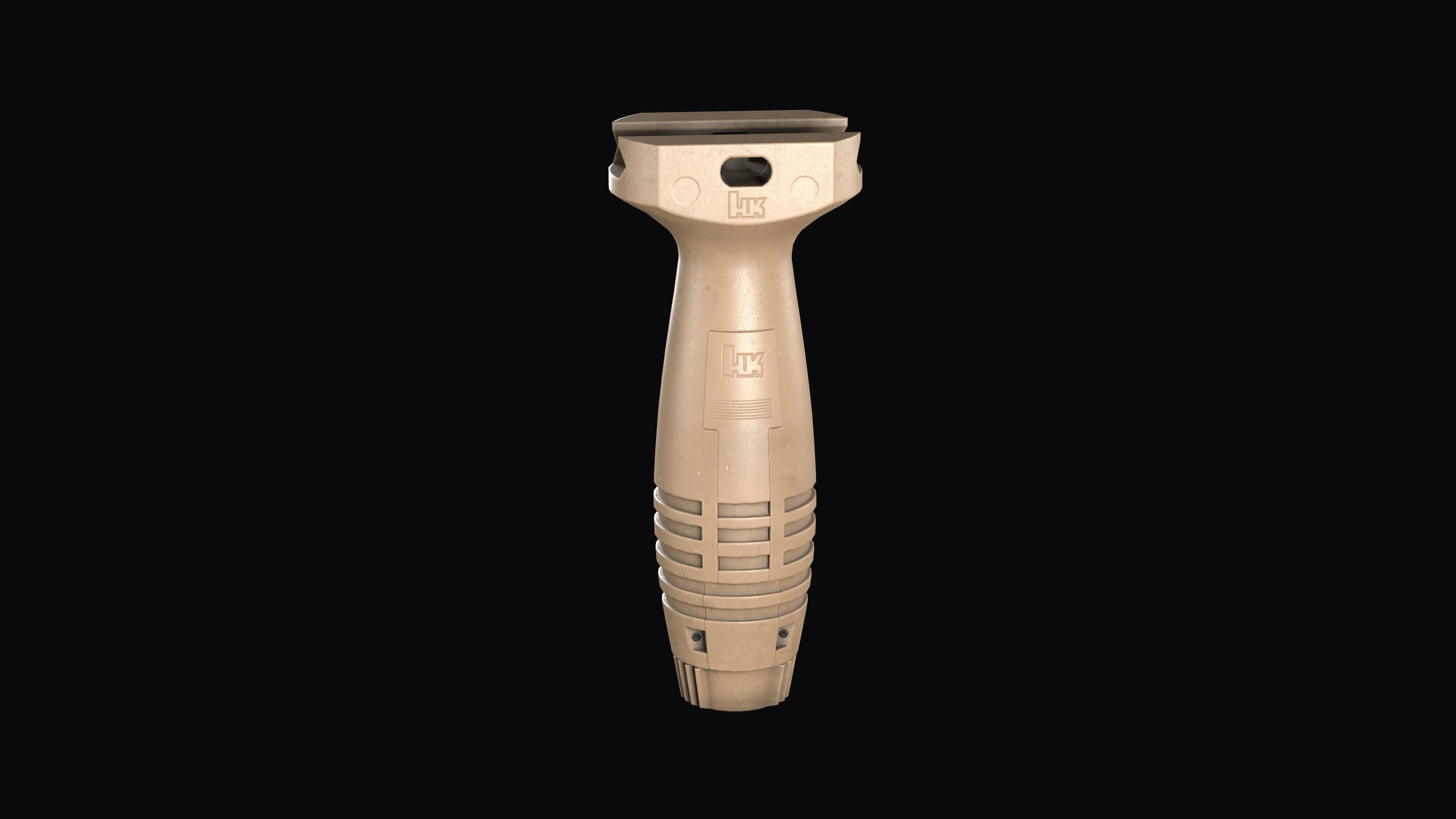 Vertical fore Grip HK  Low-poly 3D model_8