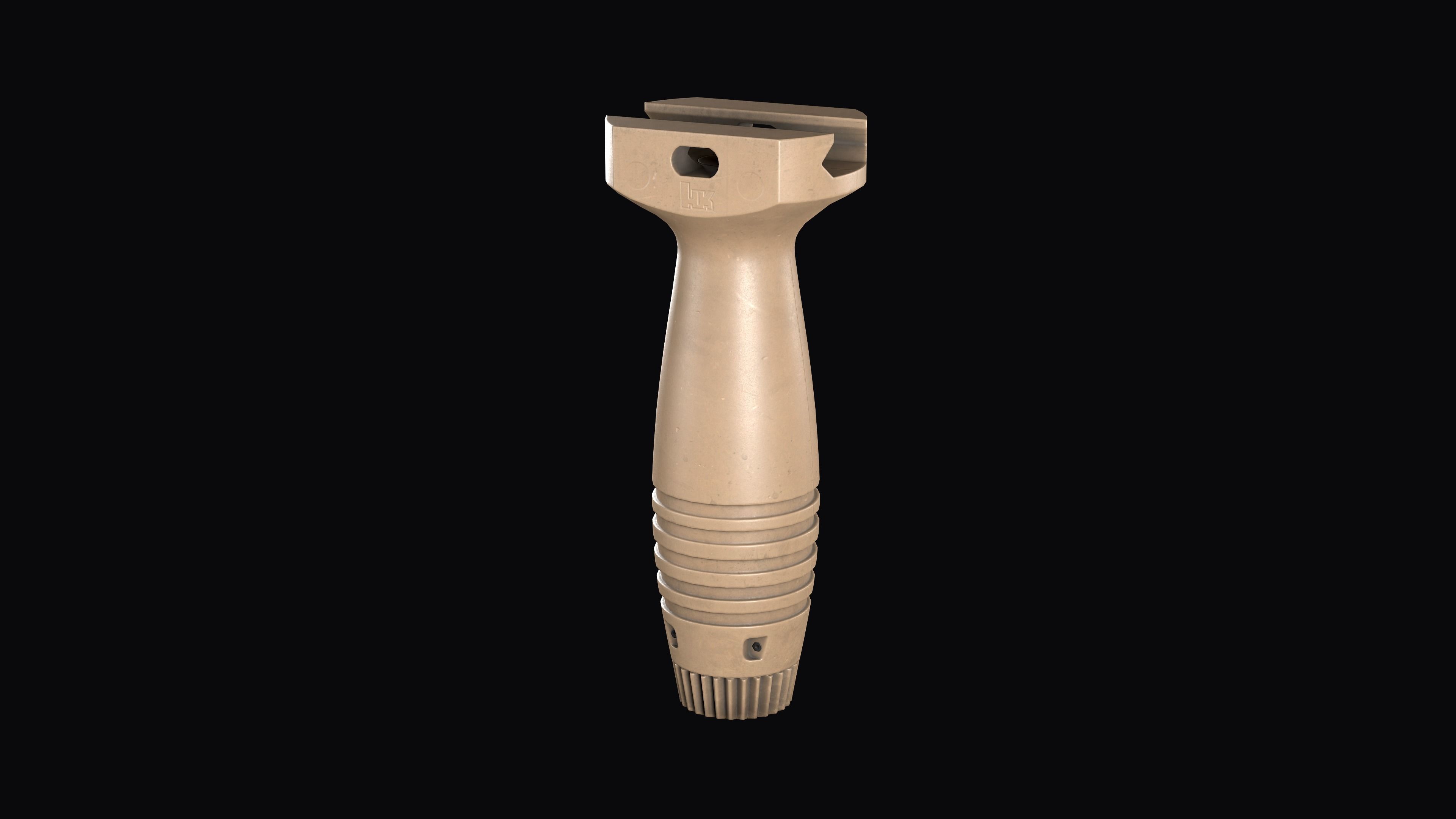 Vertical fore Grip HK  Low-poly 3D model_7