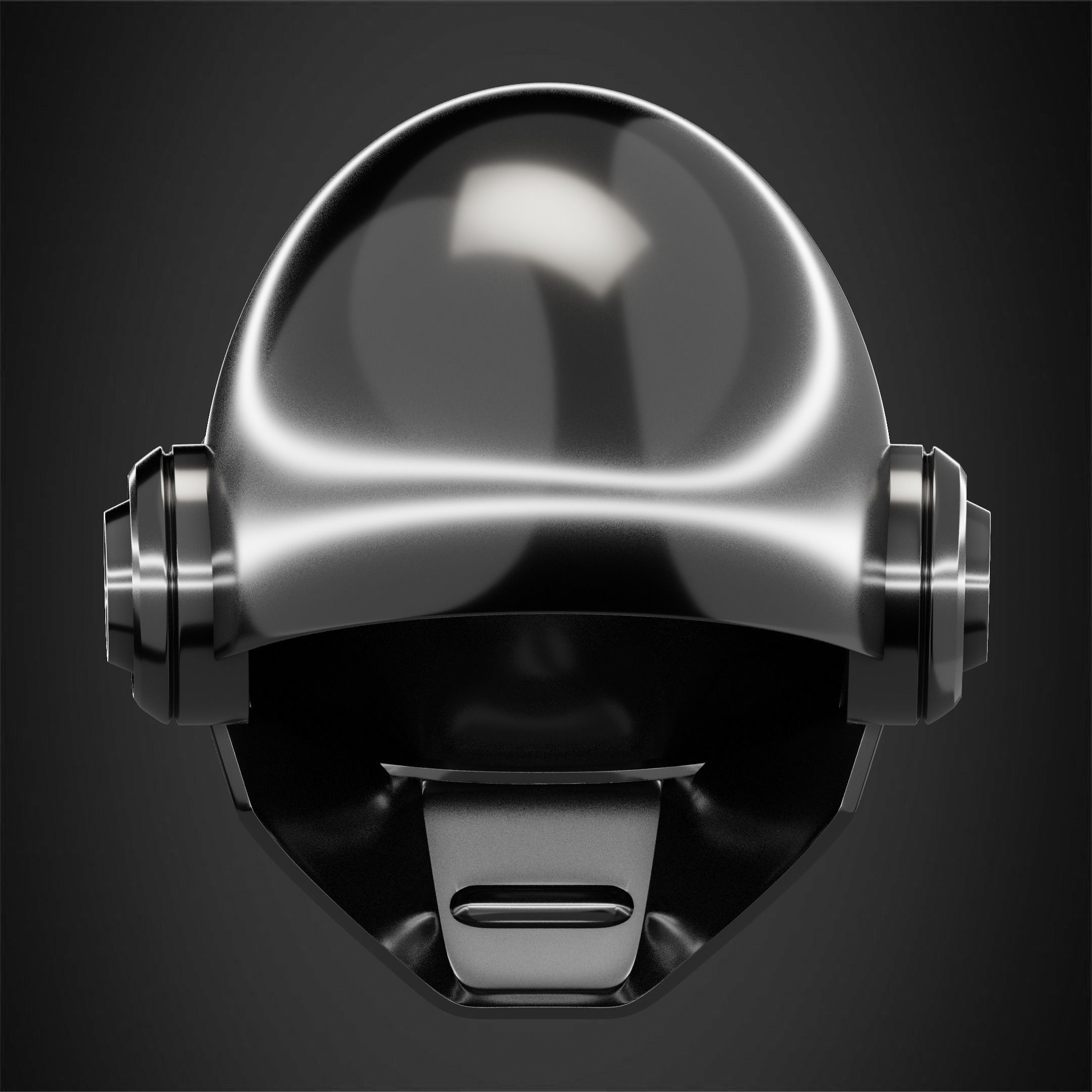 Daft Punk Thomas Bangalter Silver Helmet 3D print model_6