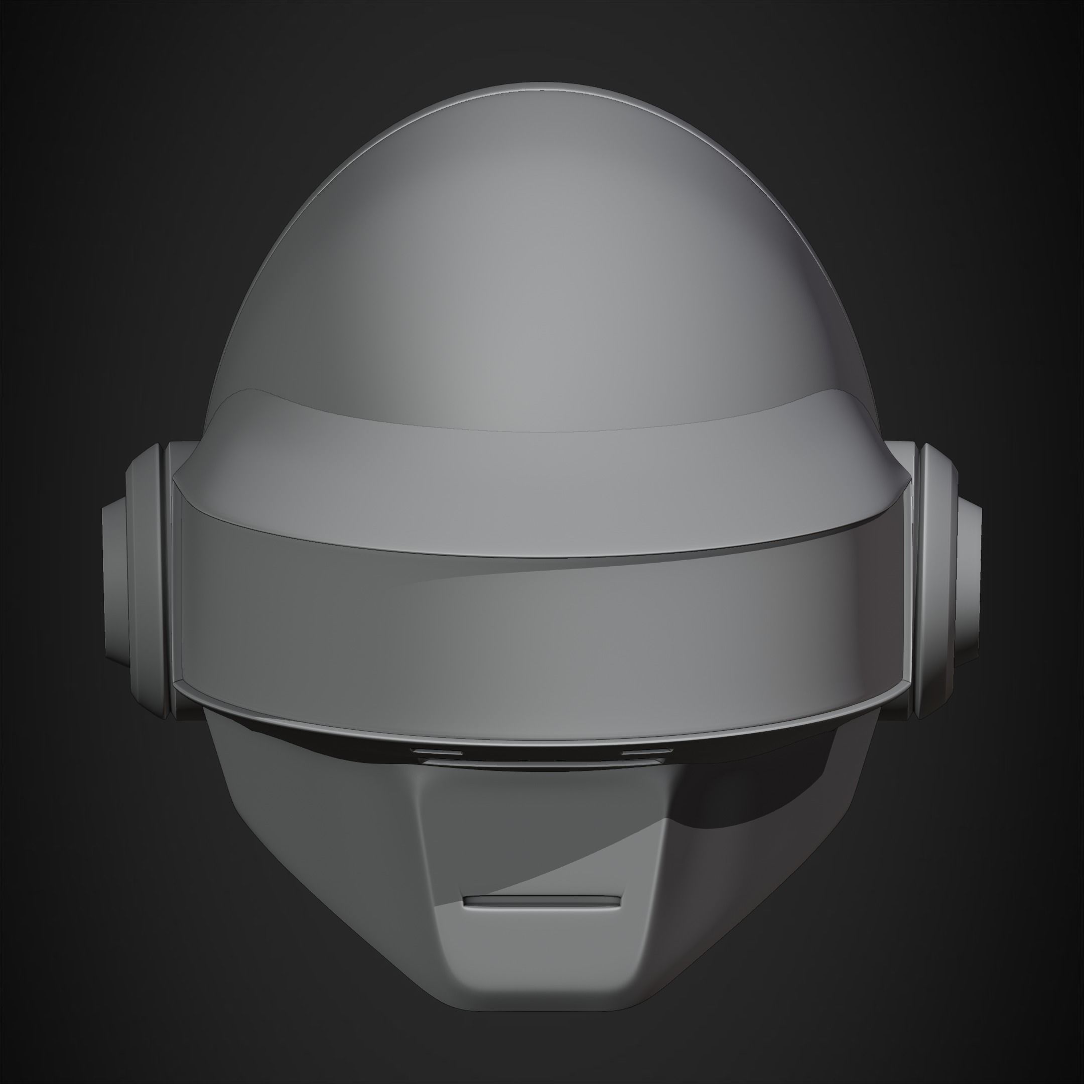 Daft Punk Thomas Bangalter Silver Helmet 3D print model_13