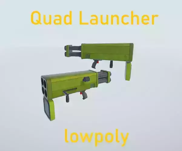 Stylized Quad launcher lowpoly 3d model