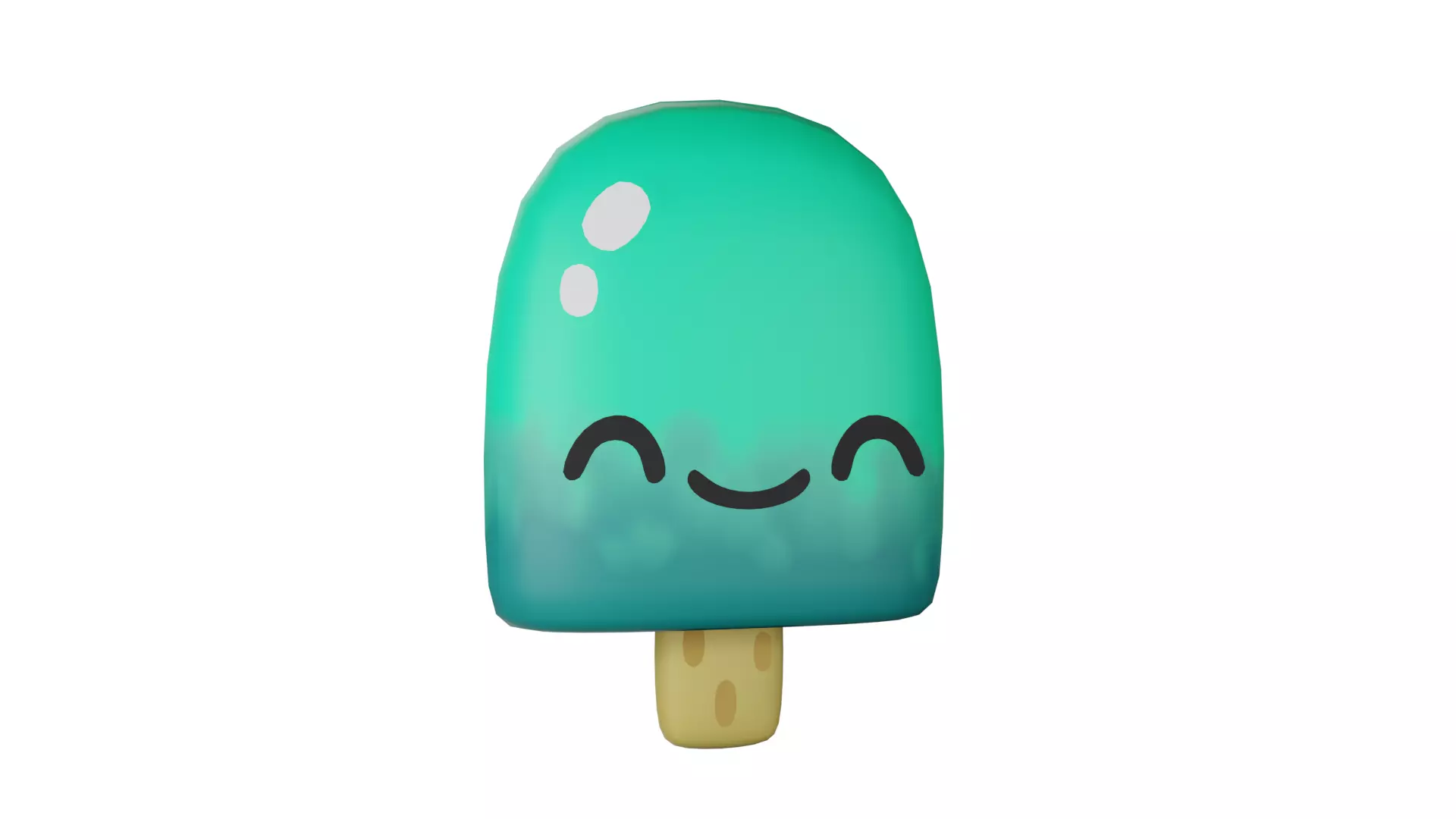 Icecream Boomerang fu Low-poly 3D model_0