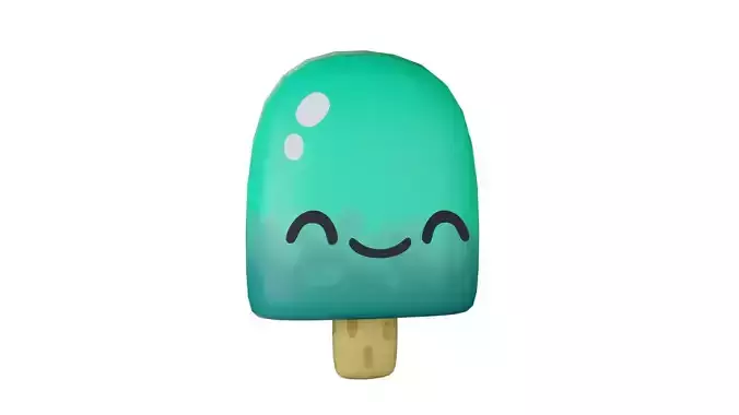 Icecream Boomerang fu Low-poly 3D model