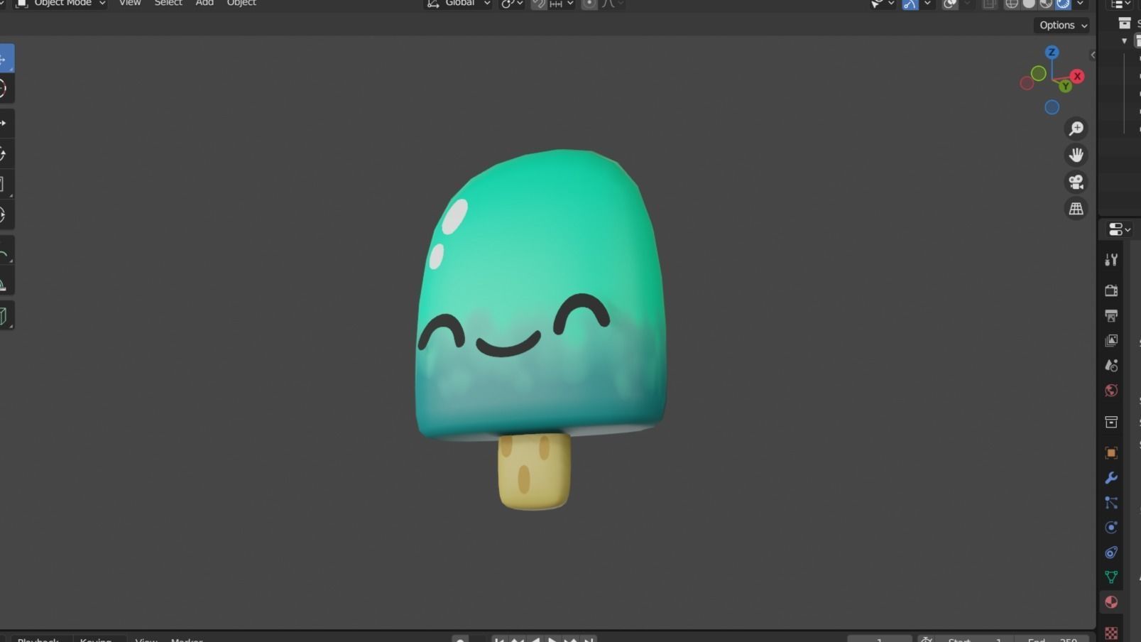 Icecream Boomerang fu Low-poly 3D model_9